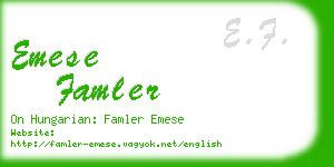 emese famler business card